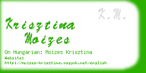 krisztina moizes business card